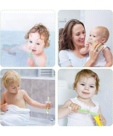 Silicone Infant Toothbrush | BPA-Free | Safe for 6-36 Months | Soft Bristles | Choke Protection | First Teeth Care | Toddler Suction Cup (Green) - Buy Online on GoSupps.com
