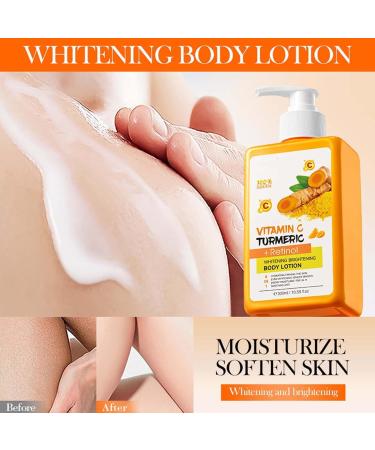 Turmeric Whitening Body Lotion Body Milk Turmeric Moisturizing And Brightening Body Lotion Anti Wrinkle Aging Face Lift Tighten Reduce Finelines Moisturing Essence Keep It Hydrated And Soft 300ml - Buy Online on GoSupps.com