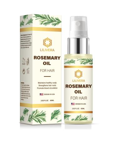 LILIVERA Hair Growth Serum  Rosemary Oil for Hair Growth  Rosemary Essential Oils  Hair Oil for Dry Damaged Hair and Growth  Stimulates Hair Growth  Nourishes The Scalp Improves Scalp Circulation  Hair Loss Treatment Oil...