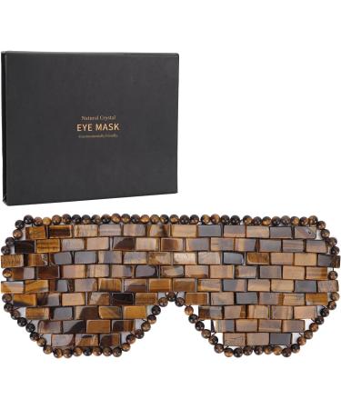 Natural Jadestein Eye Cushion - Anti-Wrinkle Sleep Aid & Fatigue Relief - 100% Natural Yellow Tiger Eye Stone for Face Contouring & Better Absorption - Buy Online on GoSupps.com