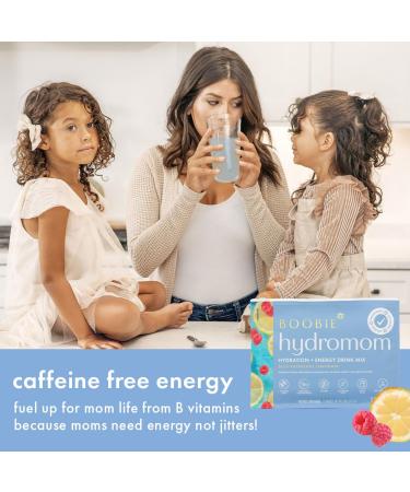 Boobie Hydromom Superfood Electrolyte Drink Mix Blue Raspberry Lemonade | Refreshing Energy & Hydration Boost for Mamas | On-The-Go & Travel Essentials for Pregnancy Lactation & Beyond 15 Packets Blue Raspberry Lemonade  - Buy Online on GoSupps.com