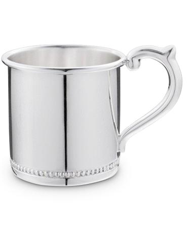 Cunill 3-Ounce Beaded Baby Cup  2.12-Inch  Sterling Silver