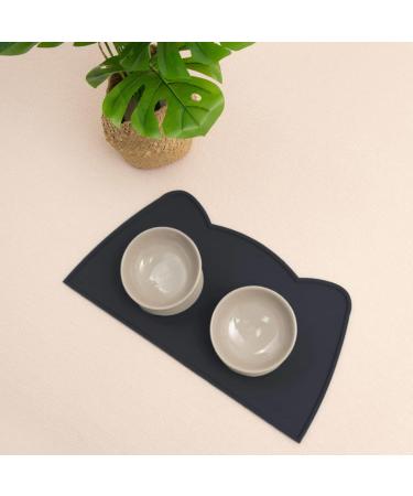 Ohmo Non-Slip Silicone Bowl Pad for Small Dogs & Cats - Waterproof 46x25cm - Ideal Base for Cat Bar - Black - Buy Online on GoSupps.com