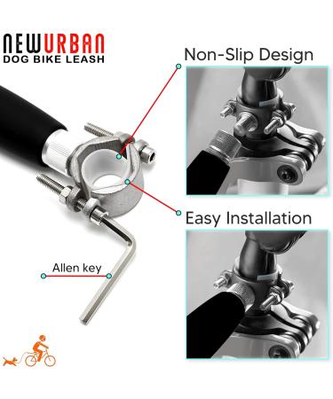 Buy Newurban Dog Bicycle Line - Easy Installation & Disassembly | Hands-Free Bike Training for Dogs | Safe Jogging & Cycling Accessory in Black - Buy Online on GoSupps.com