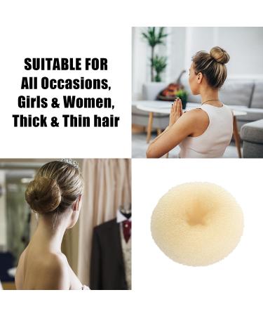Cortney Donut Hair Maker Set | 6 Beige Haardutts + 30 Gold U-Shape Hair Clips | Perfect Updo Accessories for Girls & Women - International Shipping Available - Buy Online on GoSupps.com