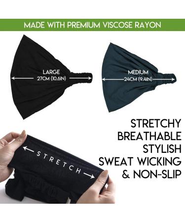 CHARM Headband for Men & Women - Versatile Bandana & Sport Hairband | Pirate Style Black Headscarf - Buy Online on GoSupps.com