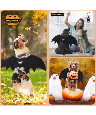 Vivifying Bat Wing Dog Costume - Adjustable Halloween Bat Wing with Pumpkin Bell for Pets (Neck: 12.6-20.5 Breast: 13.5-24.4) - Buy Online on GoSupps.com