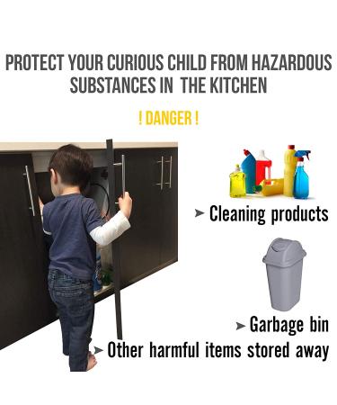 Upgraded Invisible Baby Proofing Cabinet Latch Locks (10 Pack) - No Drilling or Tools Required for Installation  Works with Most Cabinets and Drawers  Works with Countertop Overhangs  Highly Secure - Buy Online on GoSupps.com