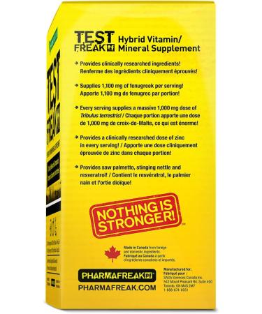 PharmaFreak Test Freak - Hybrid Vitamin/Mineral Supplement and Test Booster - 120 Capsules - 30 Servings 120 count (Pack of 1) - Buy Online on GoSupps.com