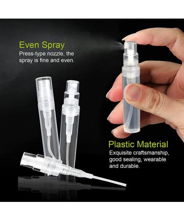 FANDAMEI 60 Pack 3ml Mini Clear Plastic Spray Bottles for Cleaning, Travel, Essential Oils & Perfume - Buy Online on GoSupps.com