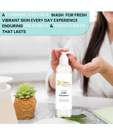 Cucumber Face Wash - Hydrating Cleanser with Vitamin B3 & White Willow | Sulfate-Free Vegan 8 fl oz - Shop Internationally - Buy Online on GoSupps.com
