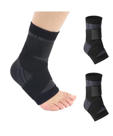 2 pieces adjustable ankle bandage bandage ankle elastic foot bandage breathable ankle bandage.