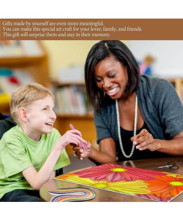 Quilling Kit for Adults - Flower 16x20 inch DIY Paper Filigree Painting Set - Beginner friendly Quilling Paper Tool - Great Wall Art Decor and Gift Idea for Kids and Friends - Buy Online on GoSupps.com