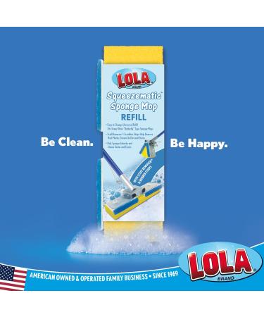 Lola Products Squeeze Matic Butterfly Sponge Mop Refill - 9" Wide Head  Replacement Head for Floor Cleaning - ompatible w/ Quickie "Type S" Sponge Mops - 2 Pack - Buy Online on GoSupps.com