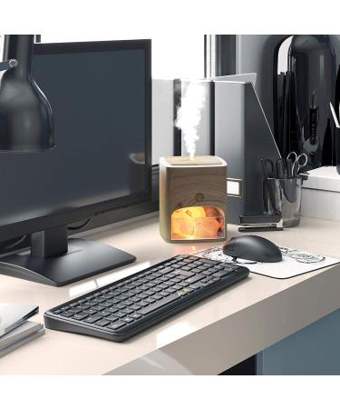Himalayan Pink Salt Diffuser & 10 Essential Oils - 2-in-1 Therapeutic Device | Aromatherapy & Ionic Salt Therapy | 400ml Ultrasonic Vaporizer with Ambient Glow - Buy Online on GoSupps.com