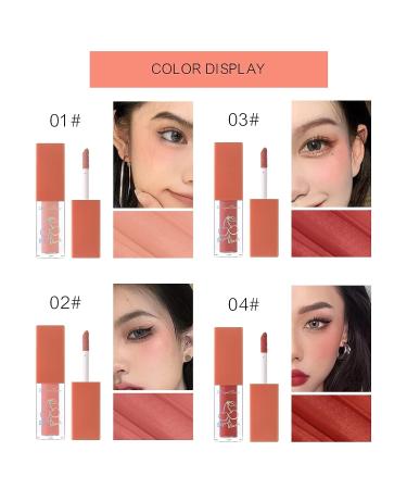 Gireatick 4 Colors Liquid Cream Blush Set - Velvet Mousse Texture for Cheeks, Eyes & Lips | Waterproof, Lightweight & Easy Blending Formula for Natural Looking Flush - Women & Girls - Buy Online on GoSupps.com