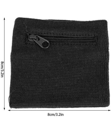 Buy Sports Bracelet Zipper Workout Wallet - Gym Wrist Bag for Cycling & Running | Waterproof Black | Coin & Keys Storage - Buy Online on GoSupps.com