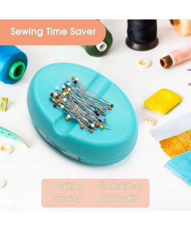 Coitak Magnetic Sewing Pincushion with 100 Plastic Head Pins - Green Magnetic Pins Holder for Sewing & Quilting - Buy Online on GoSupps.com