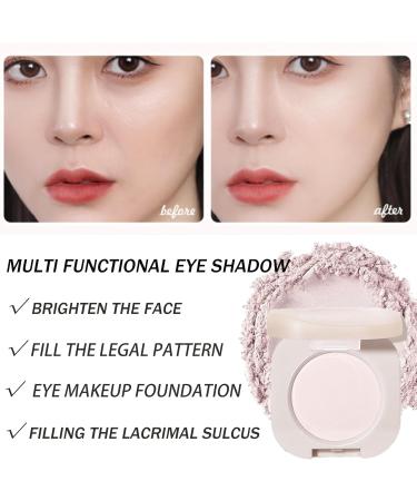 Single White Eyeshadow Palette - Highly Pigmented Matte Eye Brightener & Multiuse Blendable Base | Ultra-Fine Powder Makeup #01 - Buy Online on GoSupps.com