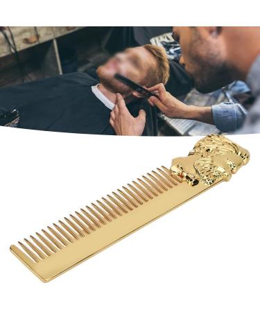 Portable Zinc Alloy Oil Hair Comb - Vintage Gold Beard Comb for Home & Salon Hairdressing - Buy Online on GoSupps.com