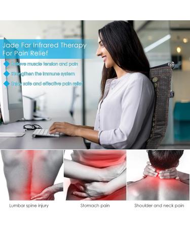 TOPQSC Far Infrared Heating Pad with Jade & Tourmaline Stones - Fast Pain Relief + Temperature Control - 21x31 Portable Size - Buy Online on GoSupps.com