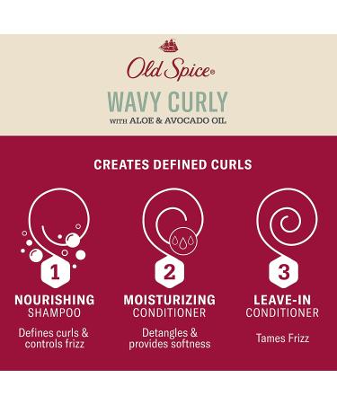 Old Spice Men's Wavy Curly Hair Care Set - Shampoo, Conditioner & Leave-in Conditioner Bundle - Buy Online on GoSupps.com