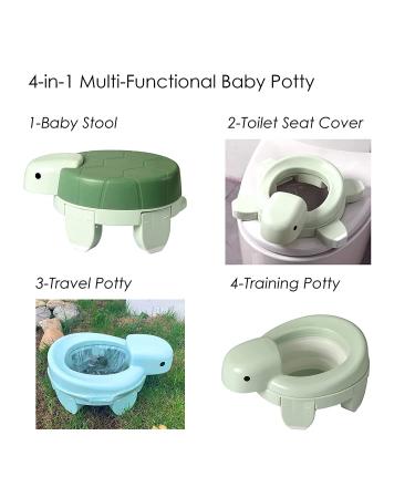 Rezlli 4-in-1 Portable Potty Training Seat with Disposable Liners - Green - Buy Online on GoSupps.com