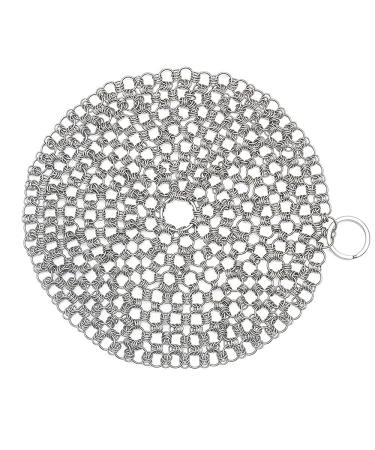 Cast Iron Cleaner Stainless Steel Chainmail Scrubber Easy Cleaning for Pans Dutch Ovens Grills Griddle