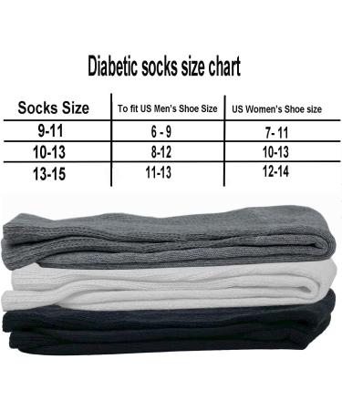 Buy Glory Max Unisex Diabetic Crew Socks - Physicians Approved Circulatory Support 3/6/12 Pairs Gray International Shipping Available - Buy Online on GoSupps.com