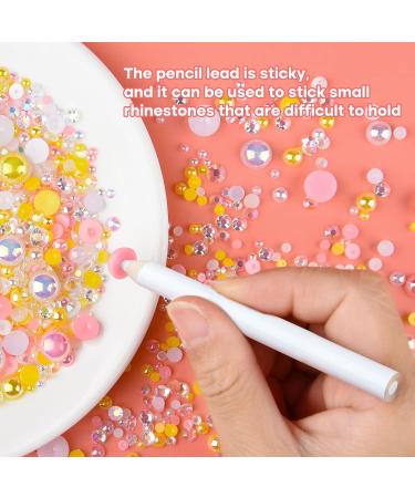 Shop Astaron 50g Mix Half Pearls & Glitter Stones - 3mm-10mm Flatback Rhinestones for Face Nail & DIY Crafts - Pink Yellow Series - Buy Online on GoSupps.com