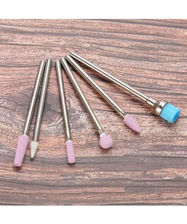 Stainless Steel Nail Drill Bit Set - 6Pcs Manicure Accessories for Nail Art File Tools - Buy Online on GoSupps.com