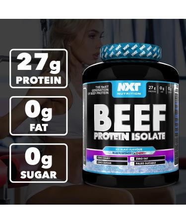 NXT Nutrition Beef Protein Isolate Powder 1.8kg - High Natural Amino Acids, Paleo Keto Friendly, Dairy & Gluten Free - Ice Blast Flavor - Buy Online on GoSupps.com