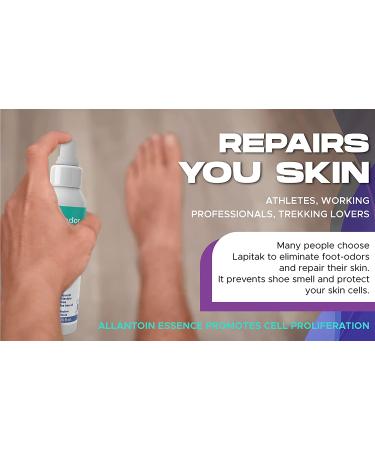 Lapitak Shoe Deodorizer and Foot Spray - Odor Eliminator with Allantoin and Tea Tree Oil - 4.2 OZ - Buy Online on GoSupps.com