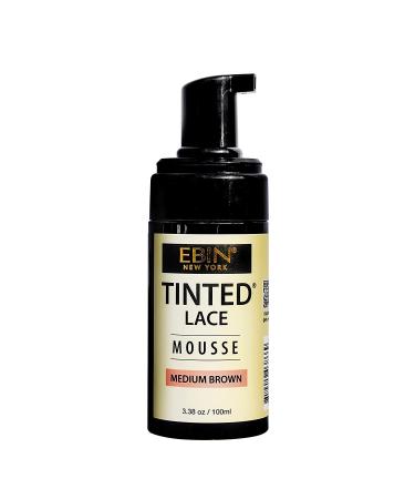 EBIN NY Tinted Lace Mousse - Medium Brown 3.38oz/100ml | Lightweight Highly Pigmented Foam for Flawless Finish - Buy Online on GoSupps.com