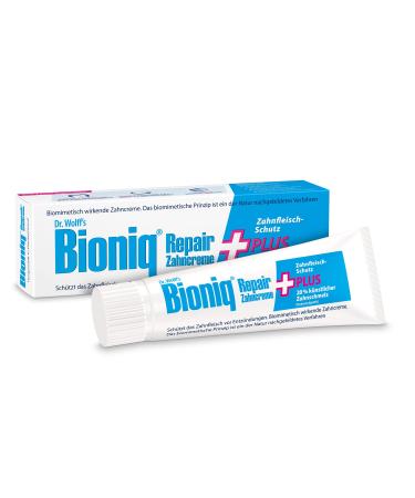 Bioniq Repair toothpaste Plus - 1 x 75 ml - repairing toothpaste with artificial tooth enamel - protects against gums tartar and dental surface