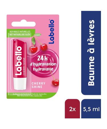 Labello Cherry Shine Lip Balm - 2 Pack (5.5ml) | Moisturizing Lip Care for All | International Shipping - Buy Online on GoSupps.com