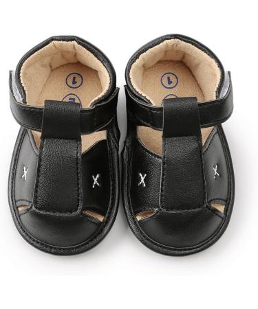 MK MATT KEELY Baby Boys Soft Sole Sandals - Black | 6-12 Months | Anti-slip Toddler First Walking Shoes - Buy Online on GoSupps.com