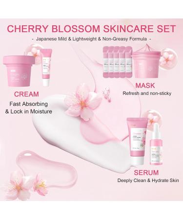 Skincare Gift Set for Teenage Girls | Cherry Blossom Anti-Aging Kits | Cleanser Serum Eye Cream & More | Perfect Gifts for Women - Buy Online on GoSupps.com