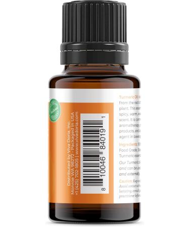 Viva Doria 100% Pure Turmeric Essential Oil - Food Grade Undiluted Aromatherapy Oil (0.5 fl oz - Buy Online on GoSupps.com