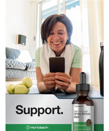 White Willow Bark Extract 2 fl oz - Alcohol Free Liquid Tincture | Super Concentrated | Vegetarian Non-GMO Gluten Free | Horbaach - Buy Online on GoSupps.com