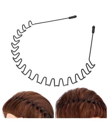 Molain Metal Hair Straps 2 PCS Black Corrugated Feather Headband | Non-Slip Elastic Clips for Sports & Outdoors - Buy Online on GoSupps.com