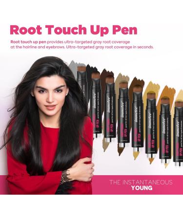 immetee Hair Root Touch Up Pen Instant Hairline Concealer Pen Hair Dye Brush Pens Root Concealer & Gray Hair Coverage. 7ml/0.23fl oz (Light Brown) - Buy Online on GoSupps.com