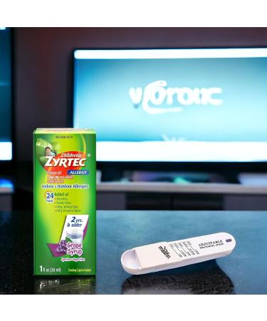 Zyrtec Kids Allergy Medicine - Cetirizine Liquid Dye & Sugar-Free 24hr Relief 1 fl oz - Pack of 3 for Toddlers - Buy Online on GoSupps.com