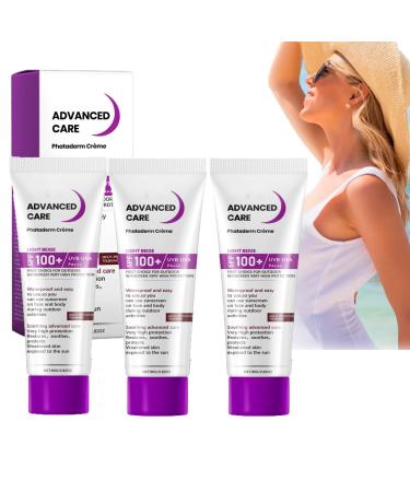 Generisch Sunscreen 2024 Sunscreen SPF 100 SPF 100 Face & Body SPF 100 Soothing Sun Protection with UVA/UVB Protection for Travel Waterproof & Non-Greasy (3 Pack)