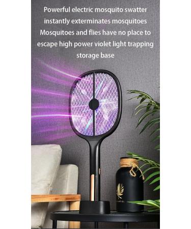 2-in-1 Electric Mosquito Swat 3000V High Voltage LED Handheld Mosquito Swat with 3-Layer Safety Net USB Rechargeable Portable Fly Swat with Charging Base - Buy Online on GoSupps.com