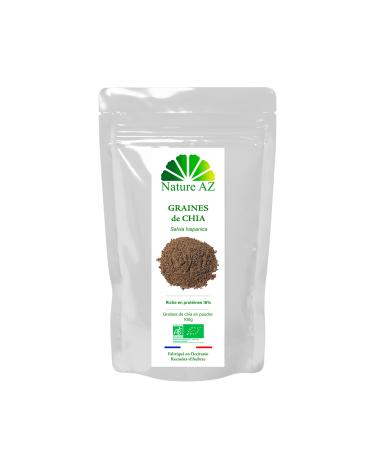 Chia seeds powder - cold ground - sachet 100 g - omega 3 - protein - fiber - Nature AZ
