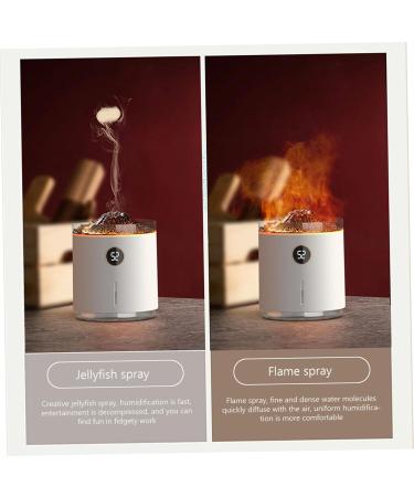 Flame Diffuser Volcano Humidifier | 360ML Essential Oil Diffuser with 2 Mist Modes & Colorful Lights for Bedroom Office & Yoga - Buy Online on GoSupps.com