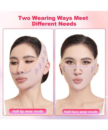 Double Chin Reducer Eliminator V Line Lifting Mask Chin Strap for Double Chin Face Slimming V Shaped Belt Reusable Facial Slimmer Shaper Jaw Exerciser for Women - (Butterfly Design Two Wearing Mode) - Buy Online on GoSupps.com