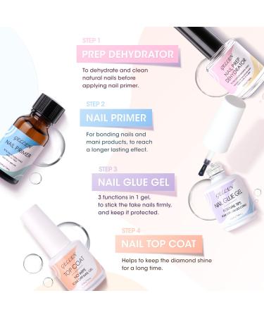 Gellen Gel Nail Polish Kit with UV Light - 8 Colors Set + 504pcs Coffin Nail Tips, Glue, Dryer, Base & Top Coat - Nail Art Manicure Set for Easter & Winter - Rose - Buy Online on GoSupps.com