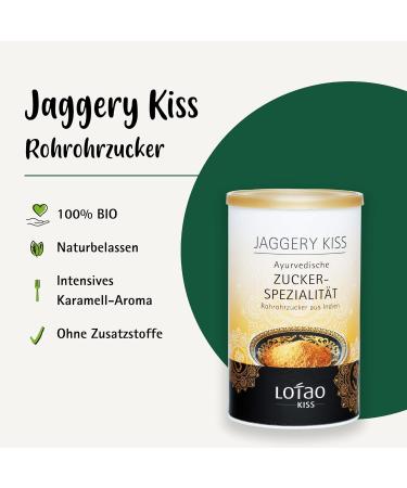 Lotao Cane Brown Bio Jaggery Kiss (300g) - Unrefined Brown Sugar for Tea Coffee Baking & Cocktails | Organic Sugar Cane Ayurveda - Buy Online on GoSupps.com